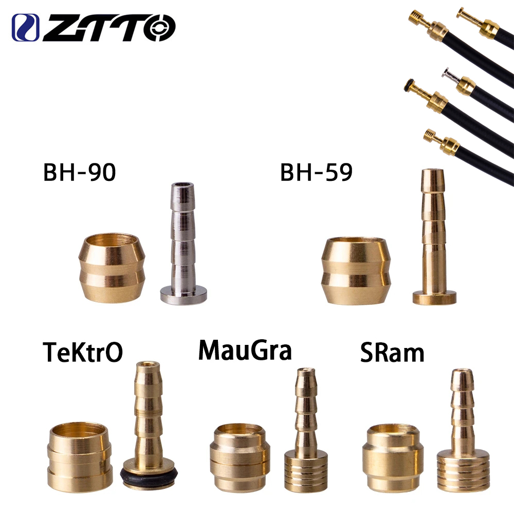 ZTTO 10Pcs MTB Bike Oil Brake Olive Head Oil Pin Hydraulic Disc Brake Oil Needle Brass Bushings For BH90 BH59 MAGuraTekRO Parts