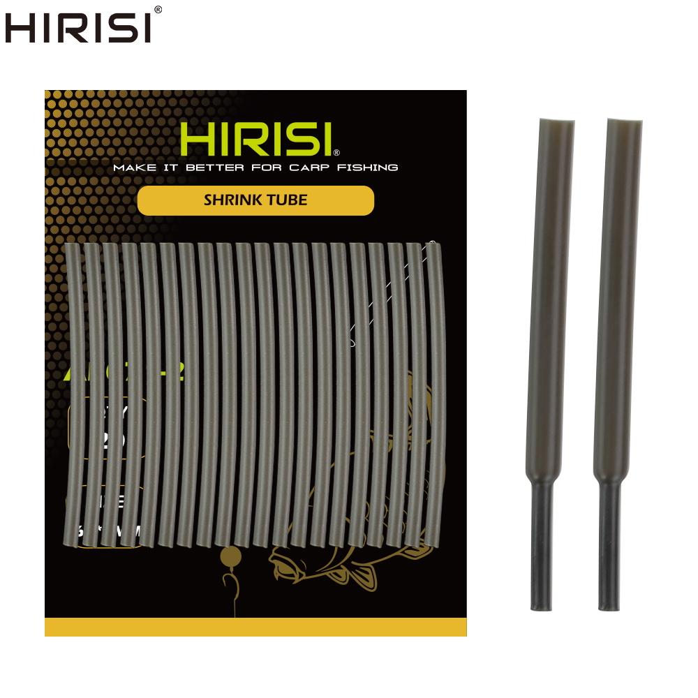 Hirisi 20pcs Carp Fishing Rigs Shrink Tube Heating Shrink Tube Size 1mm 2mm 3mm Carp Fishing Accessories Terminal Tackle AE071