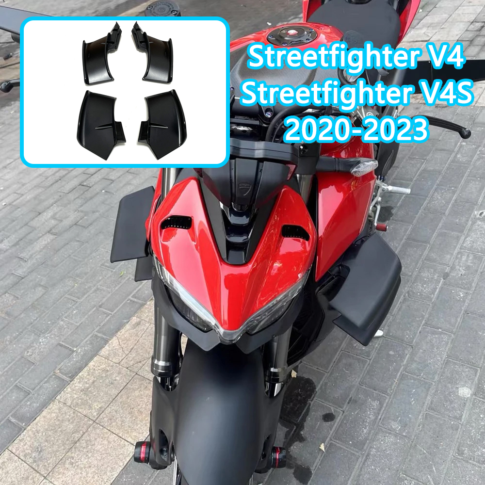 For DUCATI Streetfighter V4 V4S V2 2018-2023 Lower Winglets Air Deflector Fairing Motorcycle Side Fixed Wing Body Winglet Wing