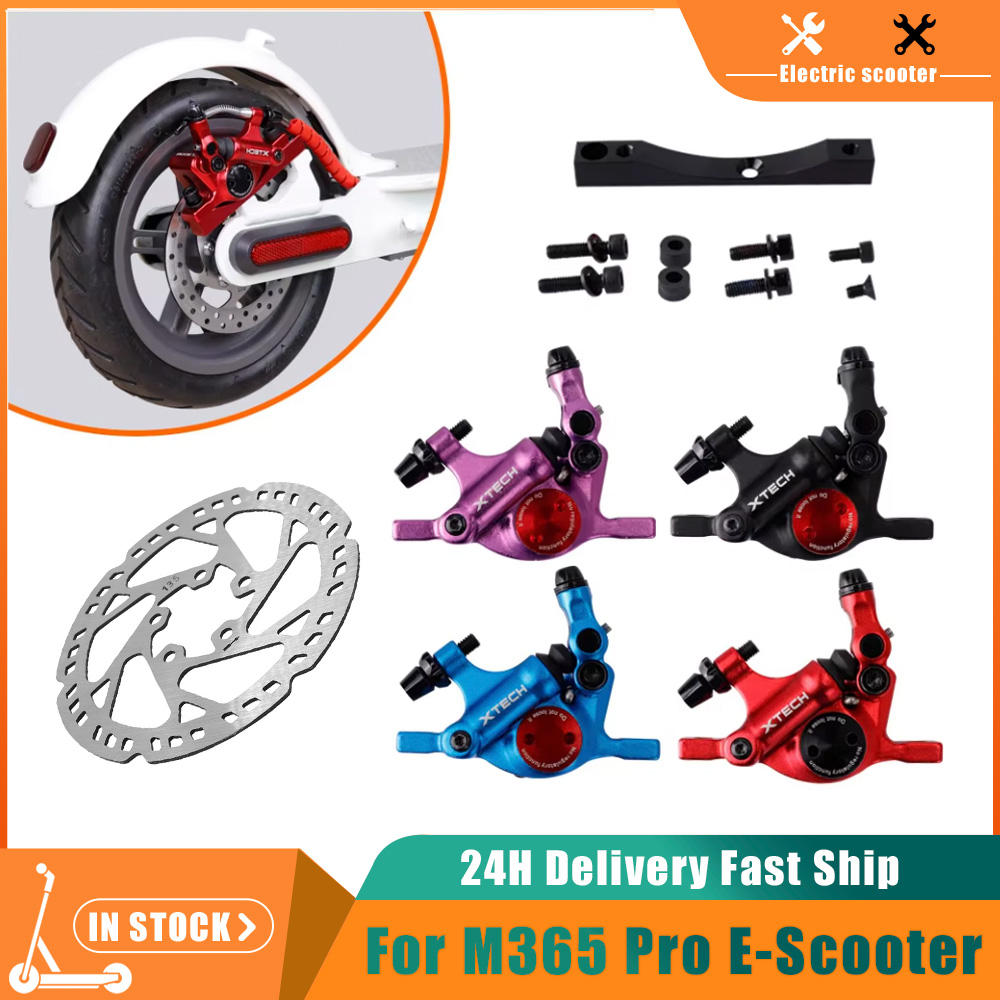 Aluminium Alloy Hydraulic Brake Calipers For M365/Pro Electric Scooter ZOOM Xtech HB100 Upgrade 110/120mm Disk Brakes Pad