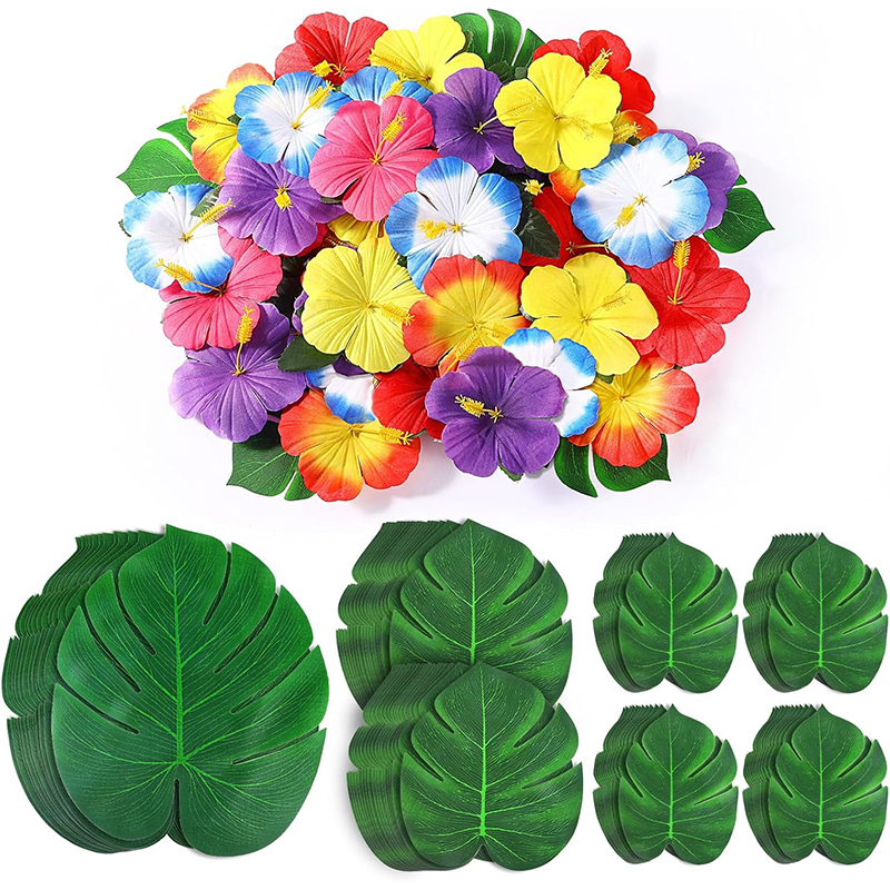 5/10/20Pcs 11cm Silk Artificial Hibiscus Flowers for Hawaii Summer Party Tabletop Deocration for Home Wedding Party Supplies