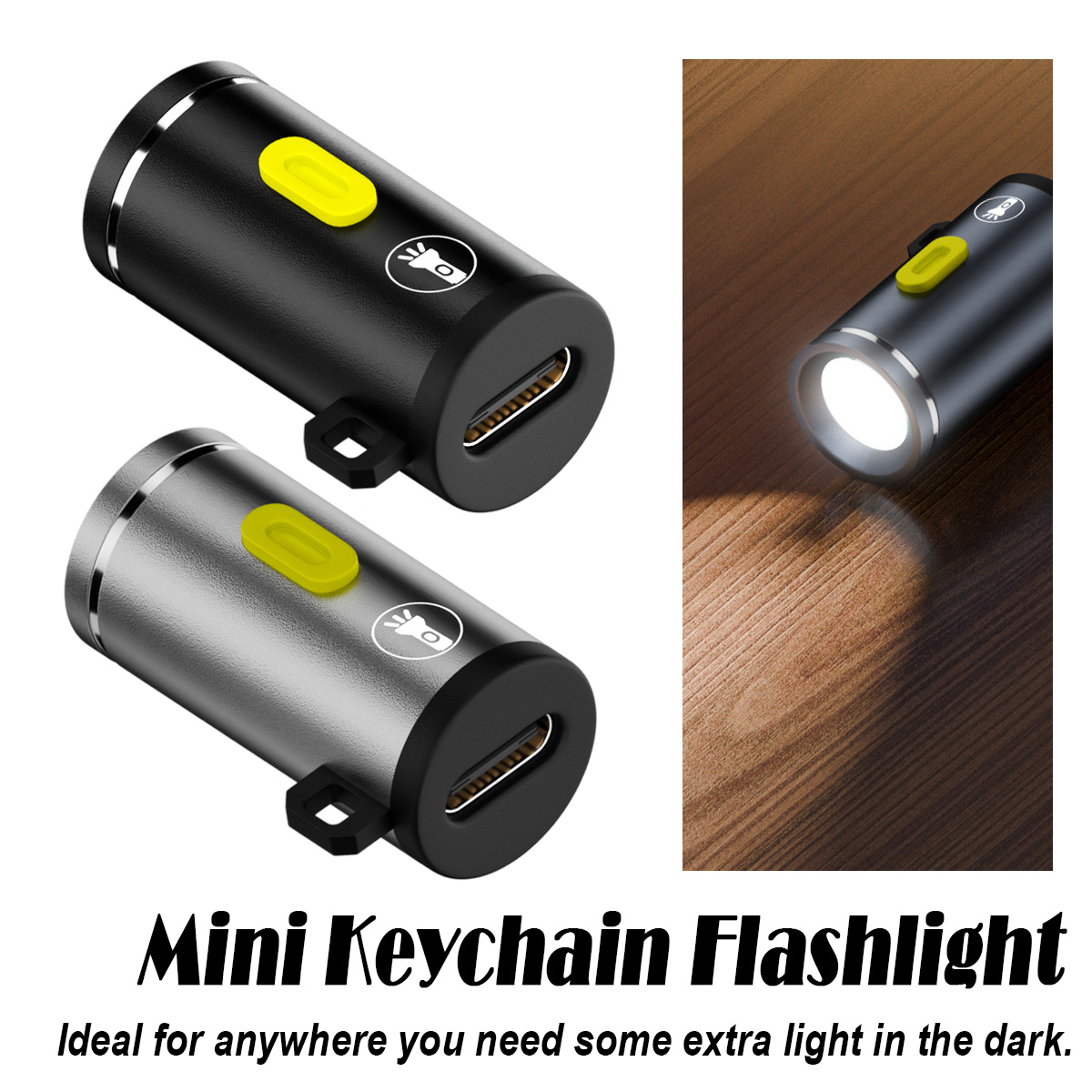 Mini Led Flashlight Not Need Battery Design Cob Cold White Powered By Type C Connectors Portable Pocket Size Working Flashlights