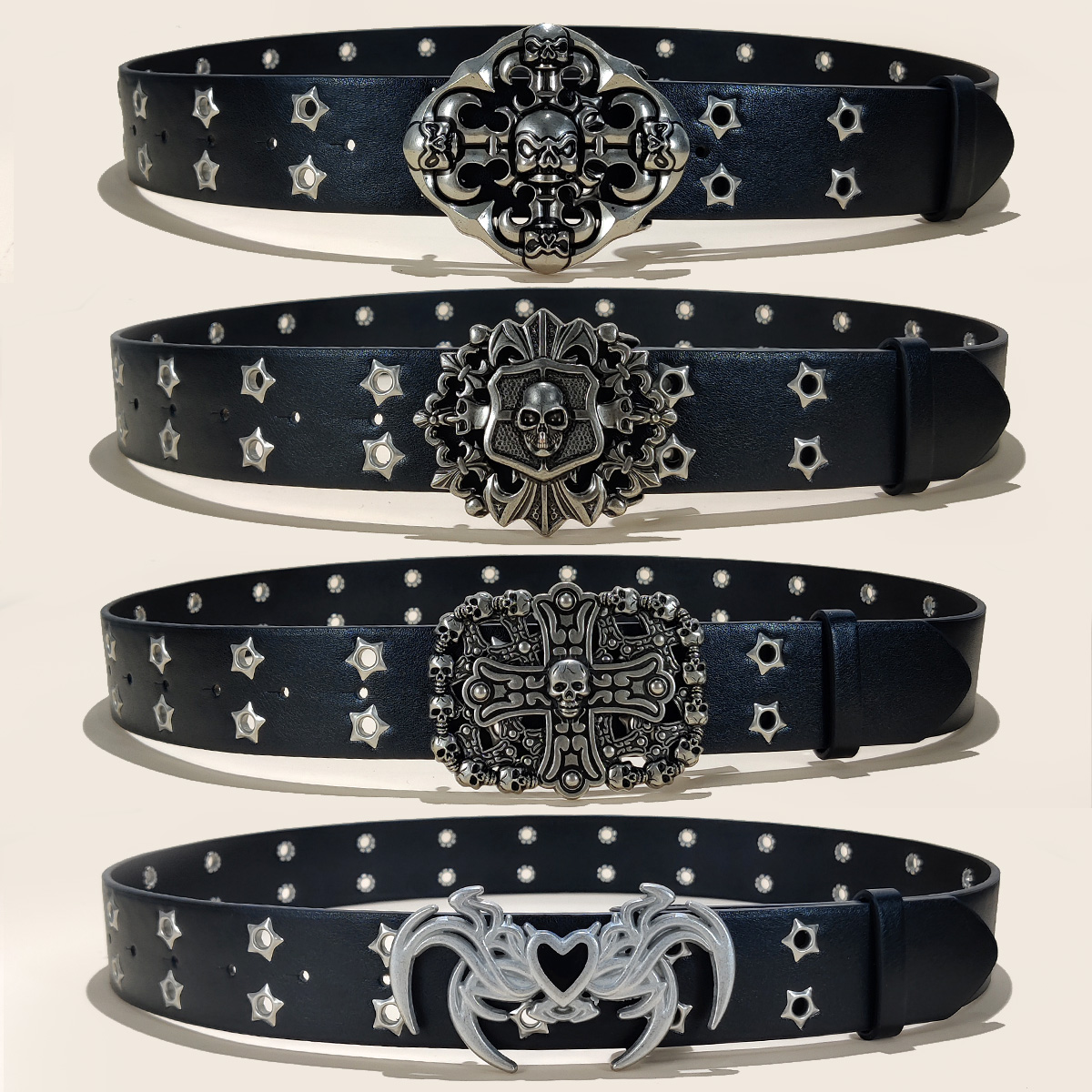 New Rivet Punk Wide Belt Popular for Women Personalized and Spicy Fashionable and Versatile Retro Belt for Women and Men