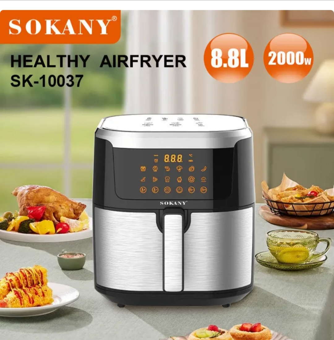 Sokany Air Fryer 8.8 Ltrs (Extra Heavy) With Detachable Basket