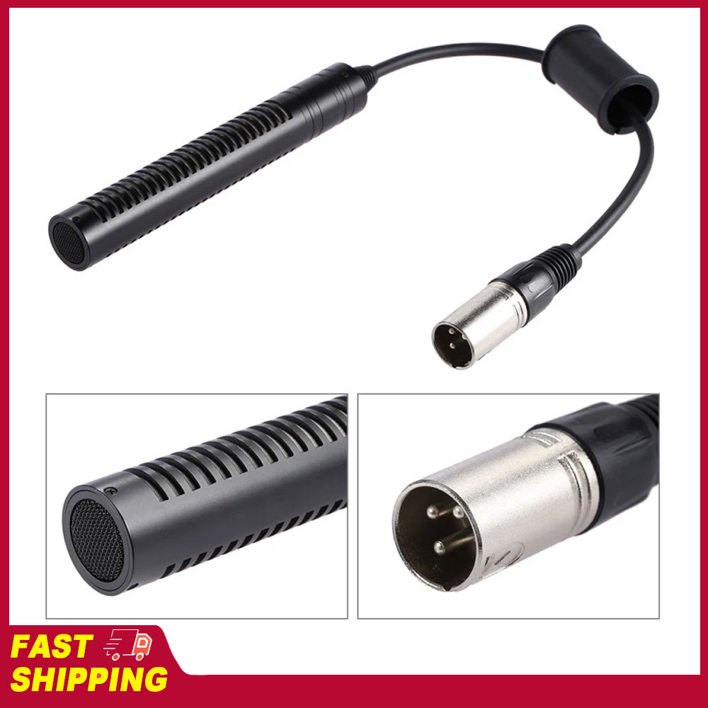 Video Recording Microphone Interview Stereo Condenser Unidirectional Mic for Panosonic Camcorders--XLR Interface
