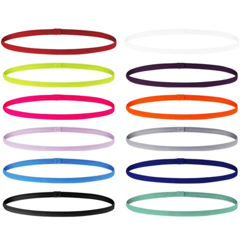 1 PC Candy Color Women Men Yoga Hair Bands Sports Headband Girls Sport Anti-slip Elastic Rubber Sweatband Football Running
