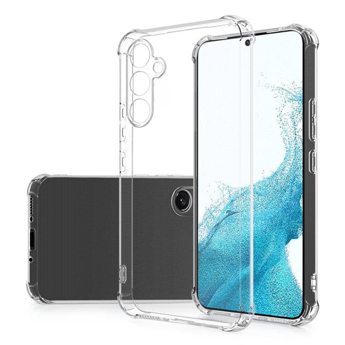 Samsung Galaxy A54 5G Soft Clear Back Case Shockproof Transparent Cover with Wireless Charging Support