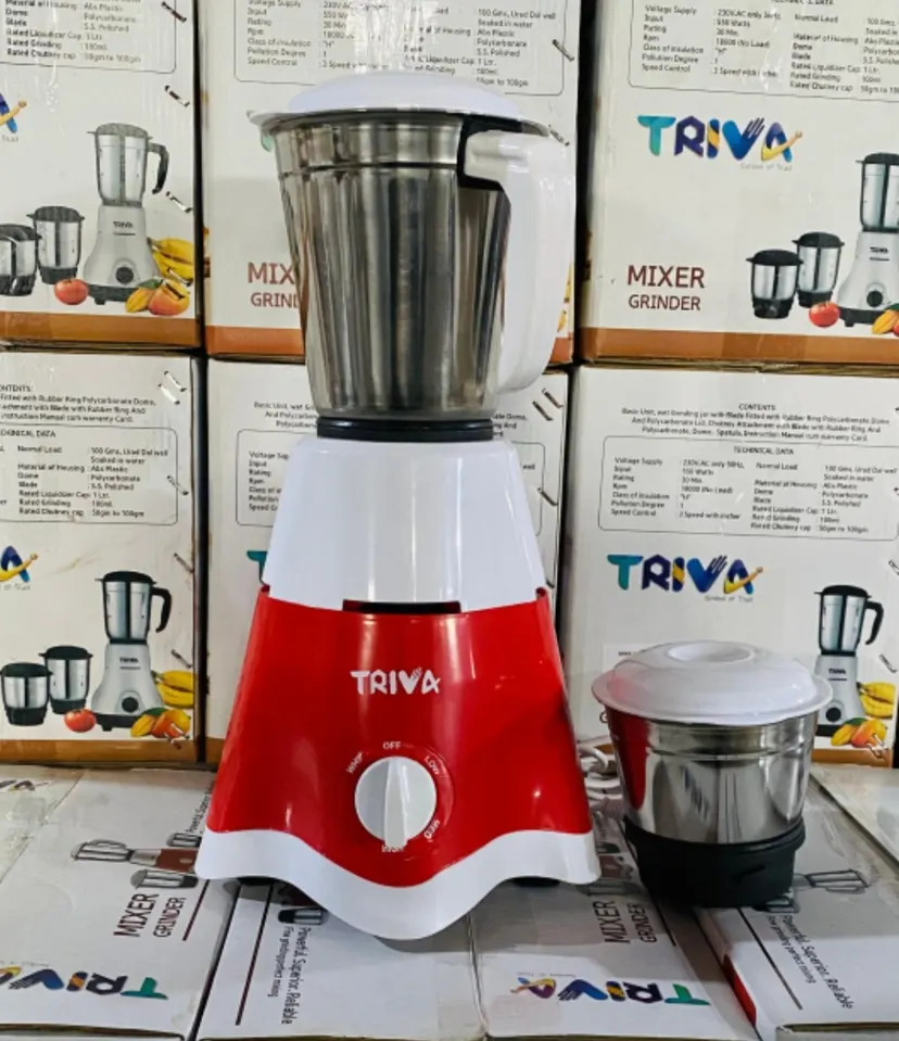 Triva Mixer Grinder 2 Jar Copper Motor 550 Watts
