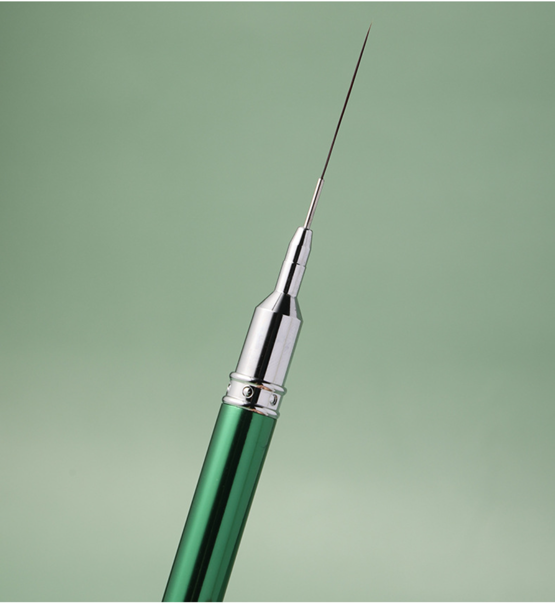 6/9/12/15/18/25mm Green Metal Handle Art Liner DIY Painting Brush Drawing Lines Stripe Flower Painting Pen UV Gel Brush