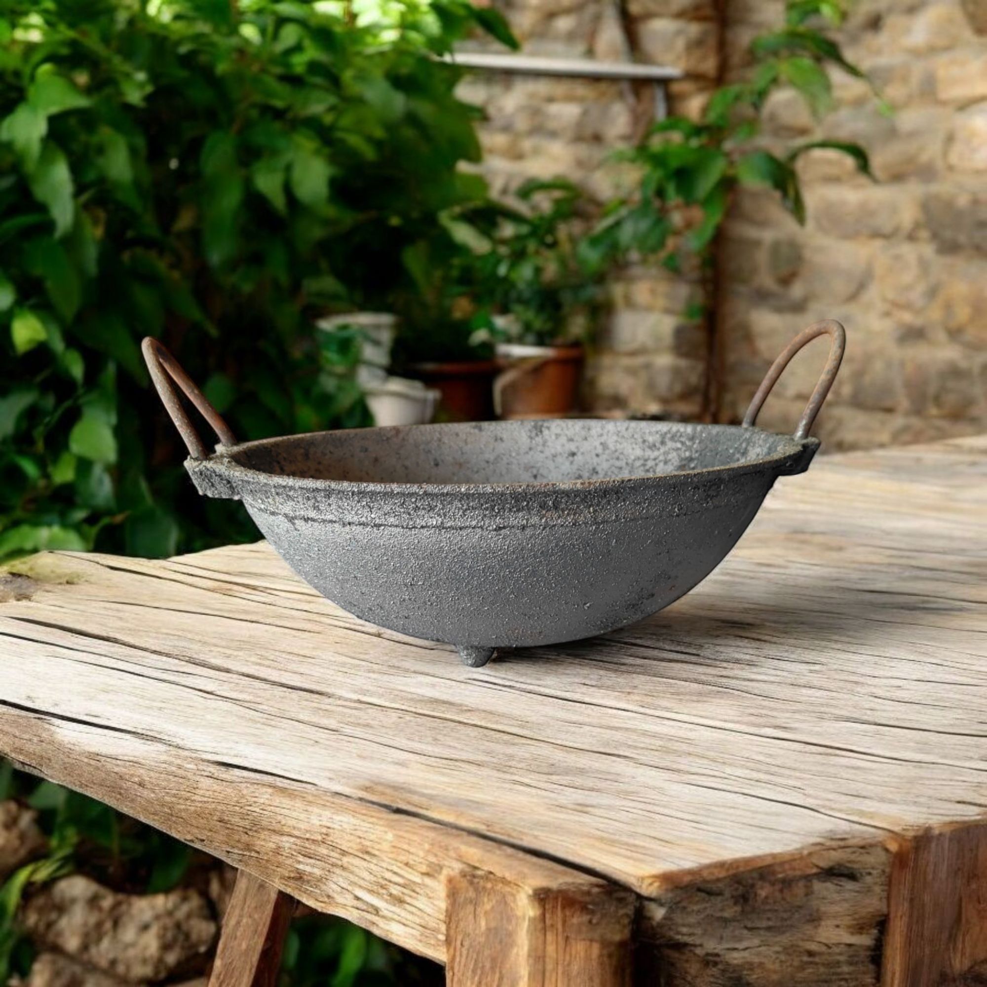 Matay Kadai |2 Number| Cast Iron Traditional Kadai |D:28cm |H:10cm |W:1.980gram