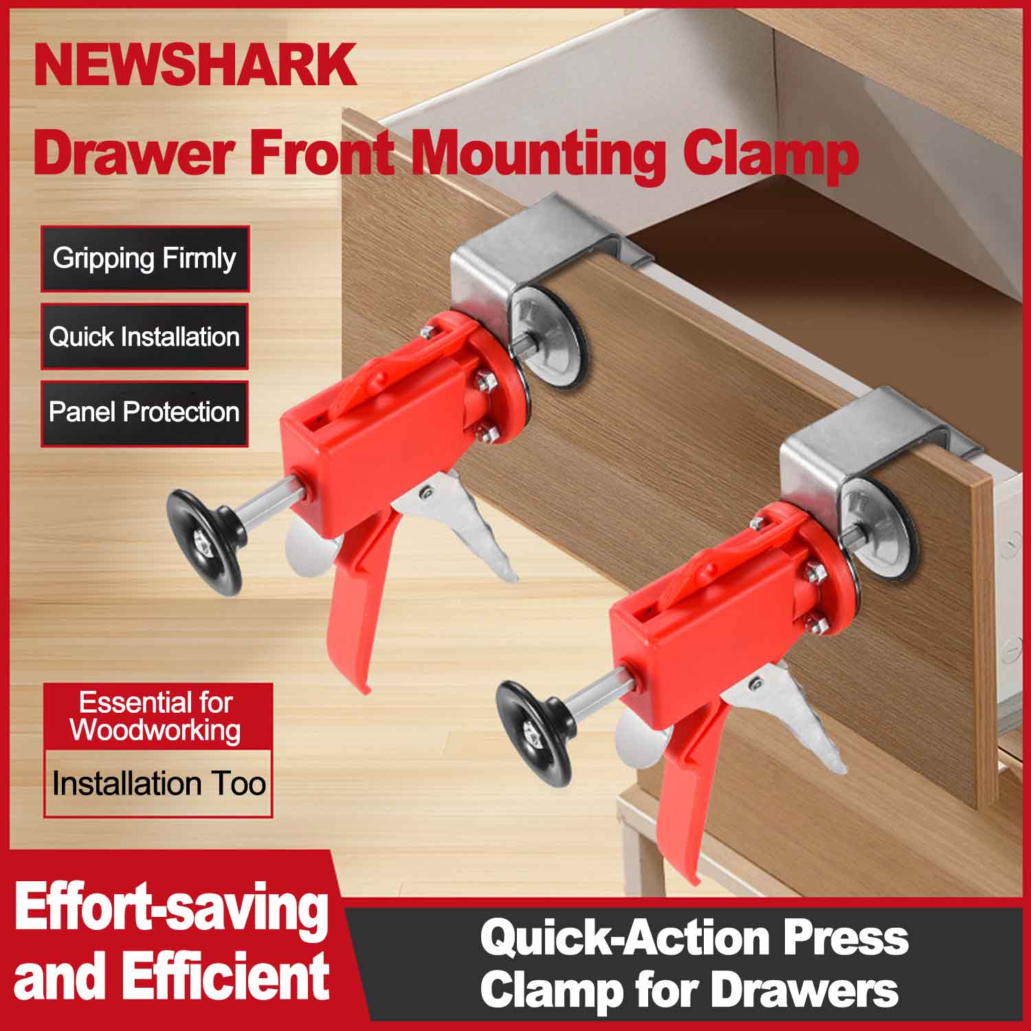 Drawer Panel Quick Installation Clip Woodworking DIY Furniture Panel Fixing Clamp Adjustable Drawer Front Panel Mounting Clamp
