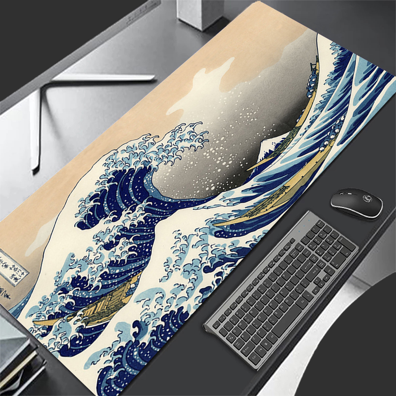 Popular Japanese Waves Mouse pad Professional E-sports gamers speed pc Gaming Rubber keyboard notbook desk mat mousepad