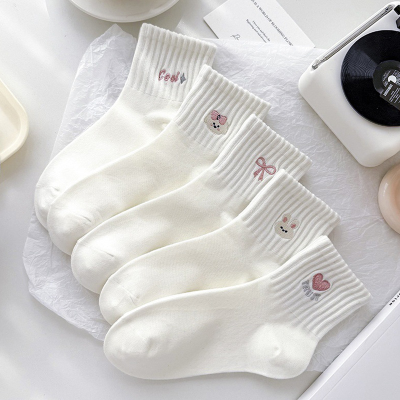1/5 pairs Sweet Cute Women's Socks Casual Comfortable Women's Short Socks new Summer Thin Breathable Invisible Ship Socks