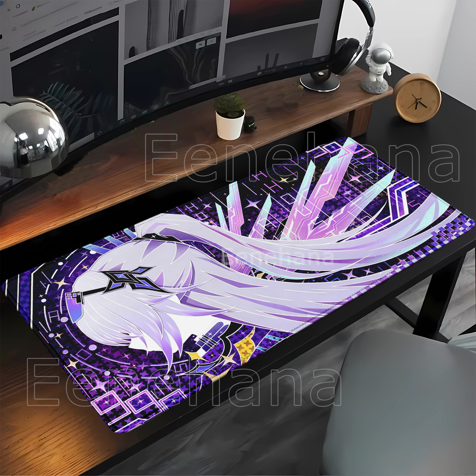 Silver Wolf LV.999 HSR Honkai Star Rail Large XXL Mouse Mat New Non-slip Keyboard Anime Girl Kawaii Mouse Pad PC Gaming Desk Mat