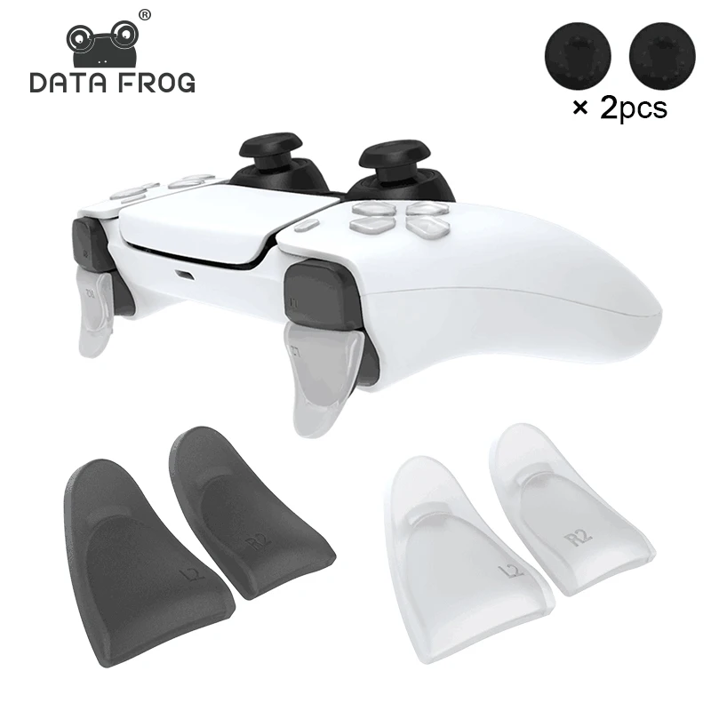 DATA FROG L2 R2 Trigger Extender for PS5 Controller with D-pad Key Cap Extended Buttons Custom Gamepad Accessories