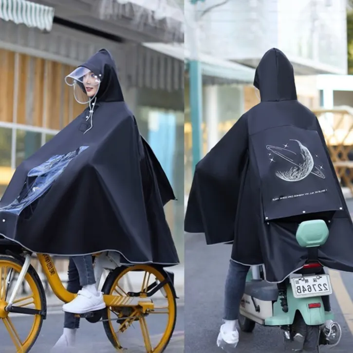 Men'S And Women'S Single Long Full Body Raincoat For Rainstorm Prevention Bicycle Electric Battery Car Raincoat