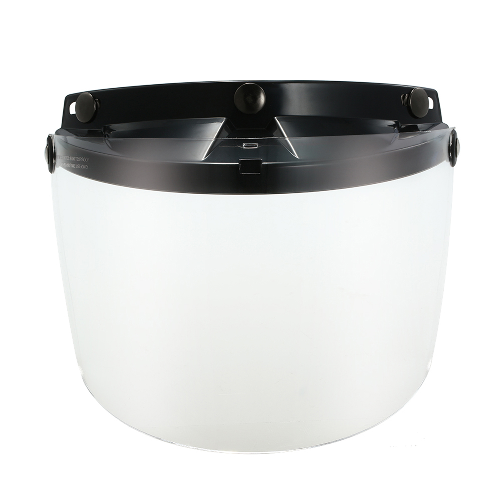 IRRORED Bubble 3-Snap Motorcycle Helmet Visor Flip Up Wind Face Shield Lens - transparent color