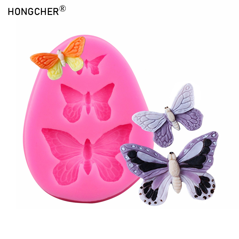 Size Butterfly Resin Jewelry Accessories Silicone Mold DIY Handmade Chocolate Cookies Cake Dessert Decoration Silicone Molds