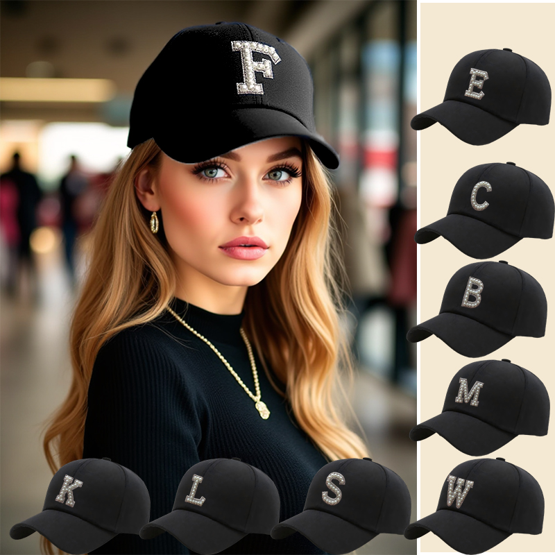 1pc Unisex Embroidered 26 Alphabet Letter Baseball Cap, Adjustable Casual Breathable Sunscreen Cap, Suitable For Spring Summer I
