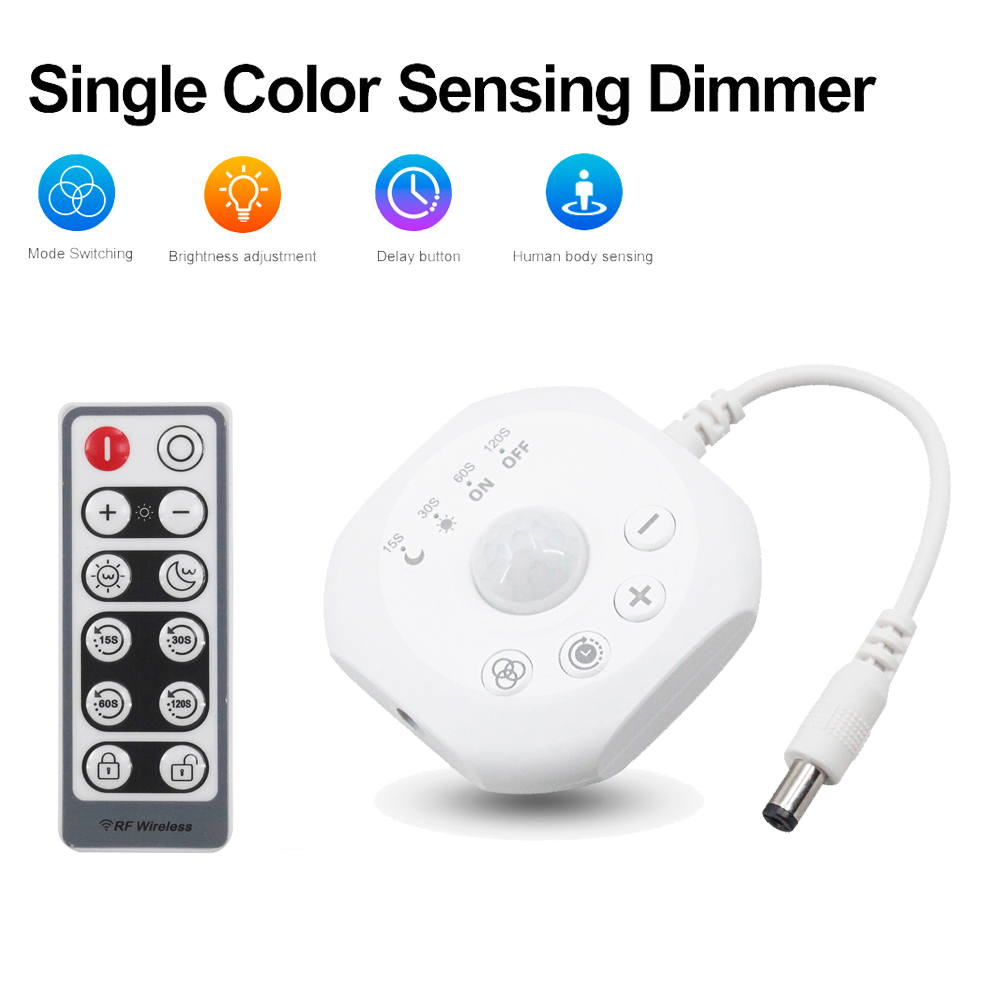 5V 12V 24V PIR Motion Sensor Light Switch LED Strip Controller Monochrome Dimmer DC USB Timer Automatic Movement Detector ON OFF