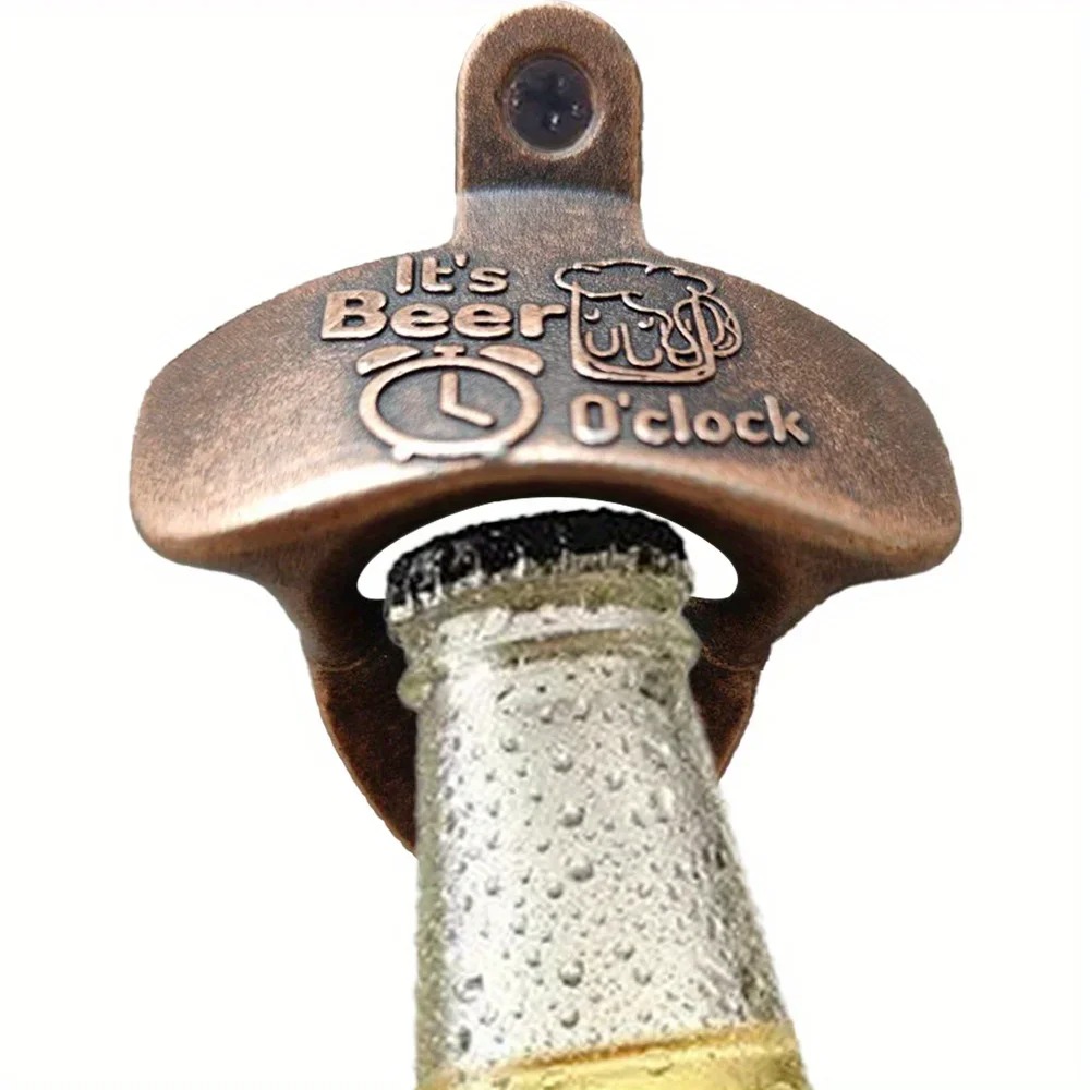 1pc Bottle Opener Wall Mounted Retro Decorative Opener for Bar Pub BBQ DIY Alloy Opener Home Decor Kitchen Gadgets