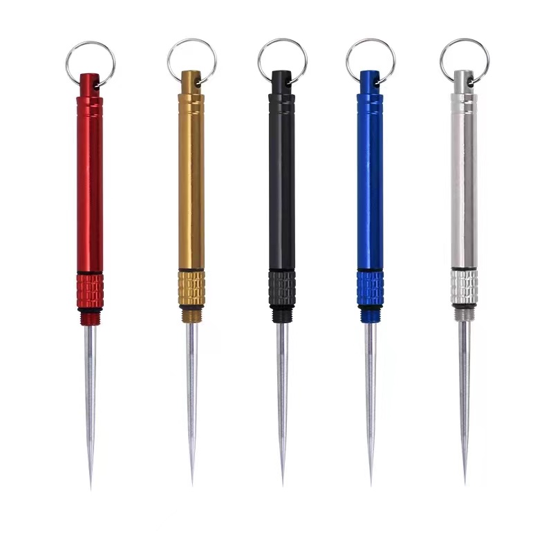 5pcs Mini Titanium Alloy Toothpick Portable Fruit Pick Key Chain Pendant Plug Proof Essential Tool for Outdoor Camping pen gpt