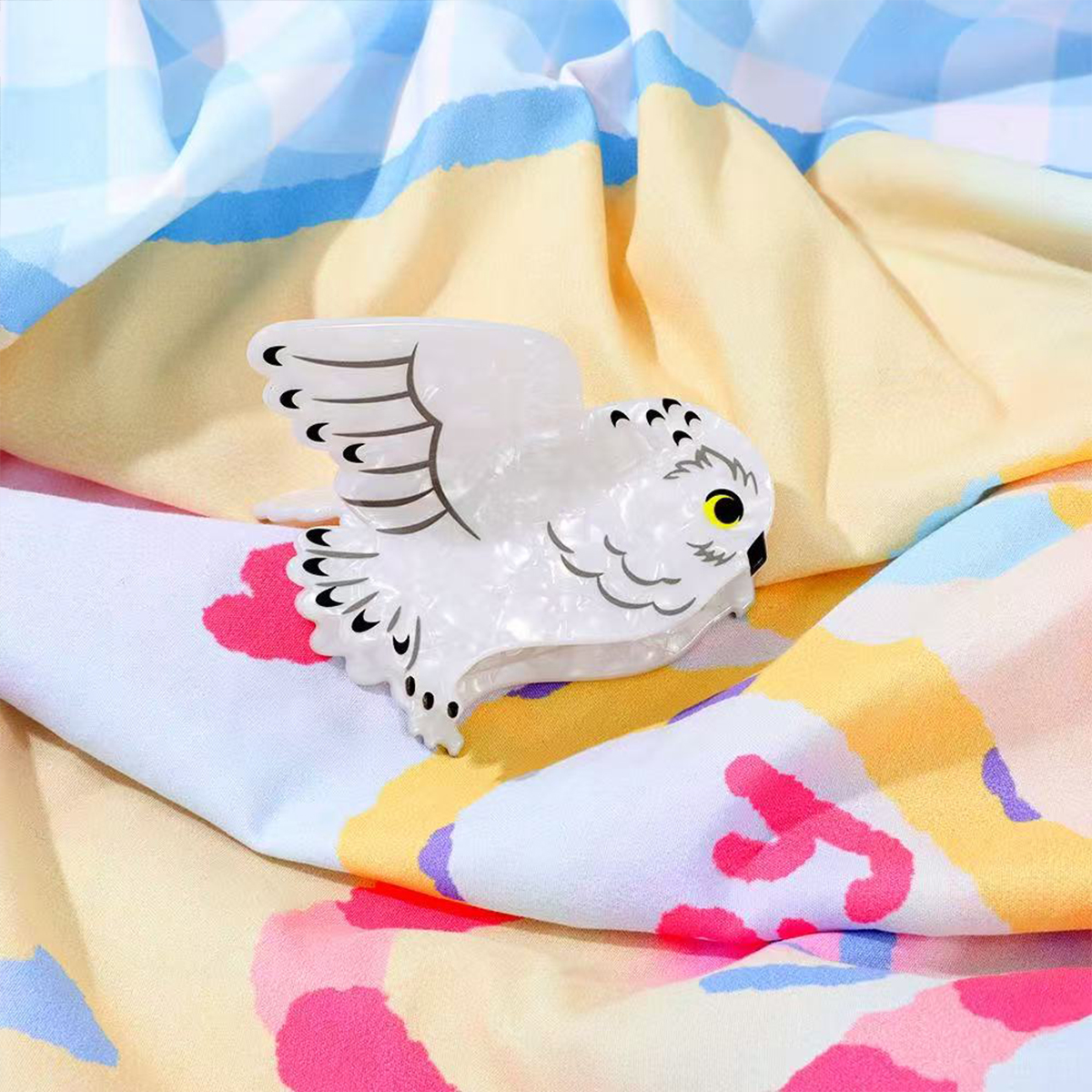 1pc Acrylic Medium Owl Grab Clip, Cute Animal Hair Accessory Hairpin, suitable for daily use