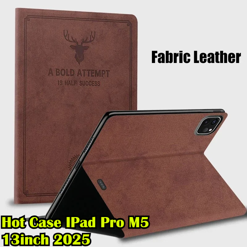 2025 Hot Premium Deer Head Case for IPad Pro M5 13 11 Inch M4 11th Gen A16 Air 7 6 M3 M2 Smart Leather Hard PC Back Tablet Funda