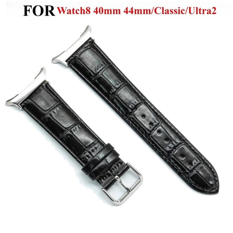 For Watch 8 Ultra2 Watch8 40mm 44mm Classic No Gaps Strap Quick Release Unisex Bracelet Leather Watchband