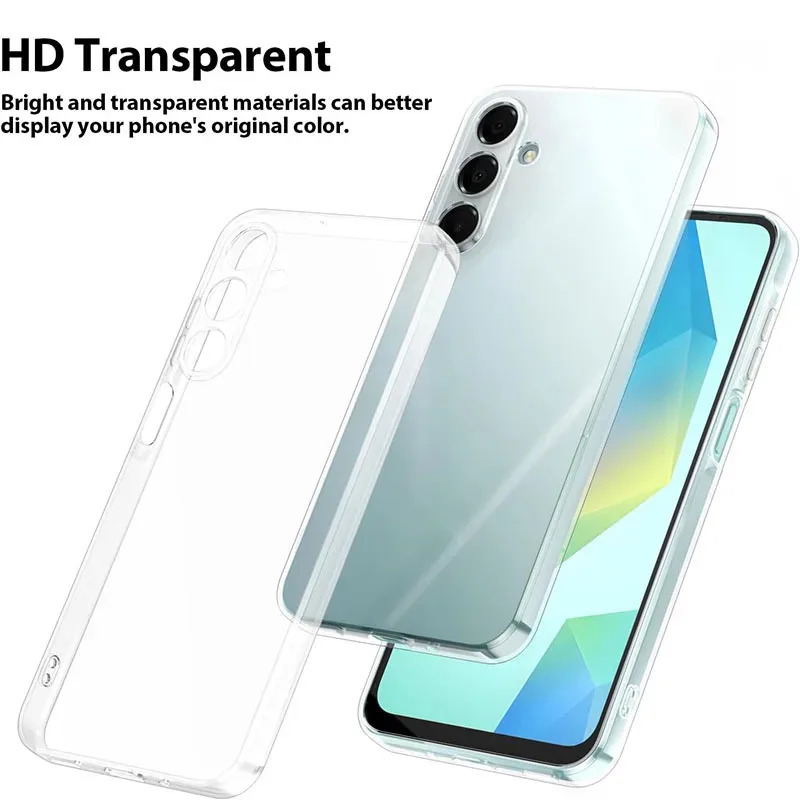 For A56 5G Case For GalaxyA56 A 56 Transparent Silicone Clear Shockproof Back Cover Ultra Thin Soft Cases Coques