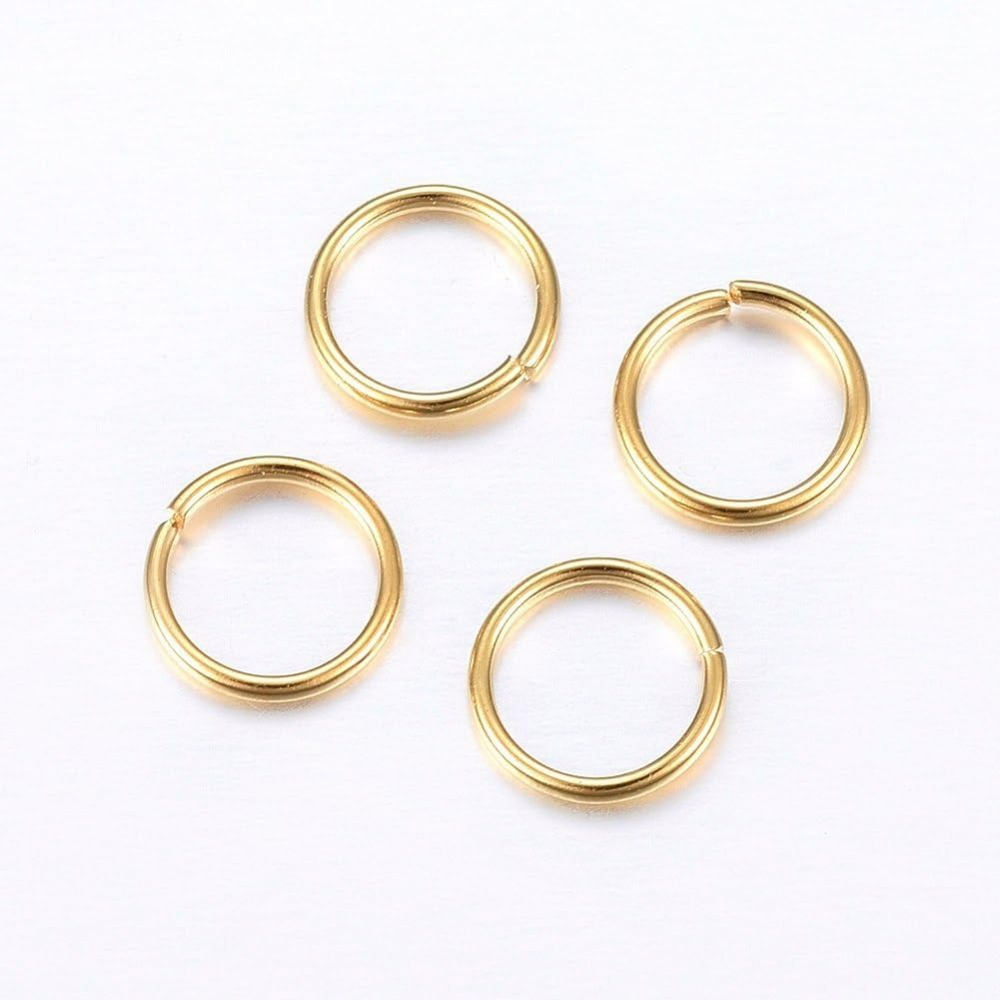 50 pc 304 Stainless Steel Open Jump Rings Golden 20 Gauge 7x0.8mm Inner Diameter: 5.5mm pen gpt