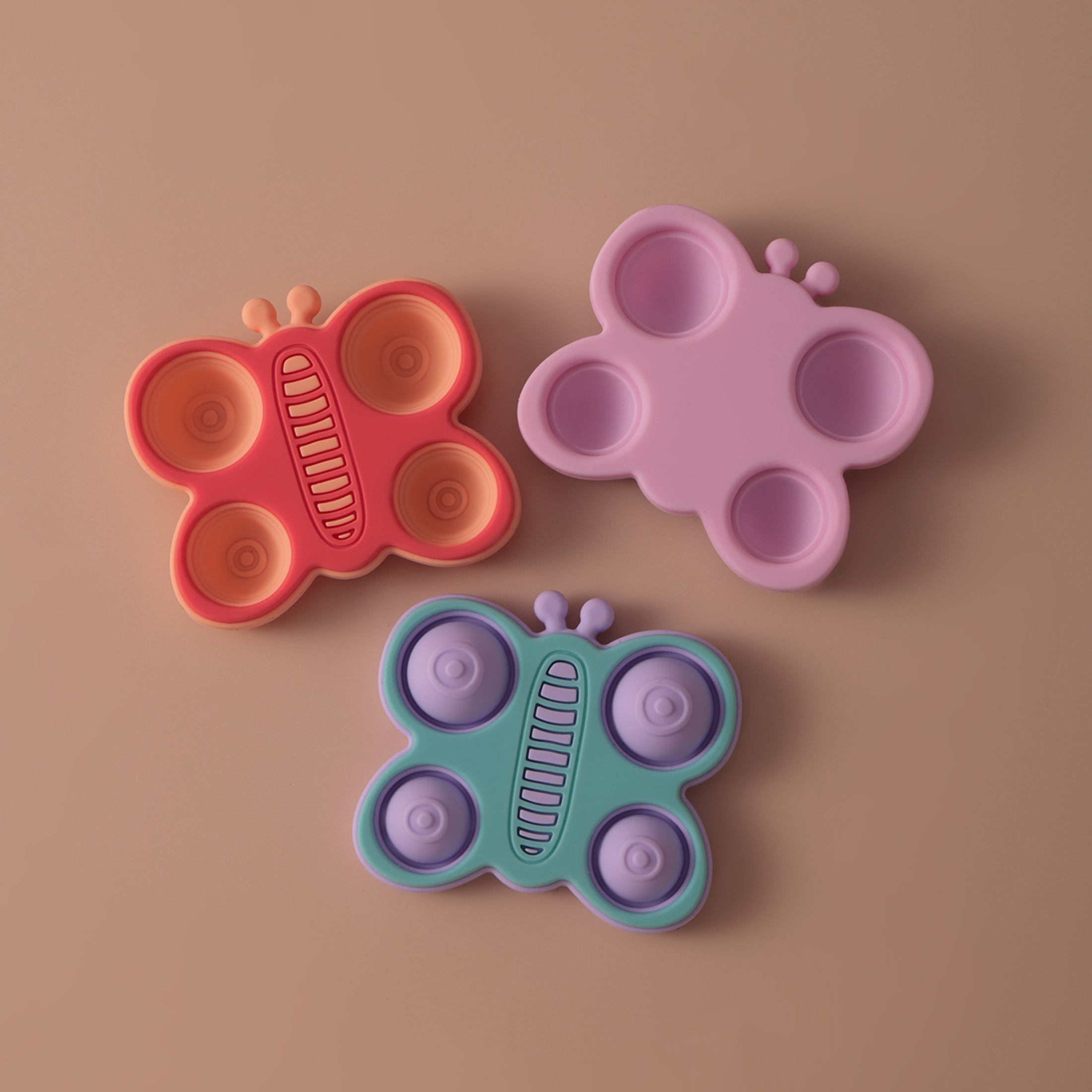 Color Kids 1PCS Butterfly Silicone Teether Toy BPA Free Baby Chew Toy 0-12 Months Sensory Educational Safe Baby Stuff