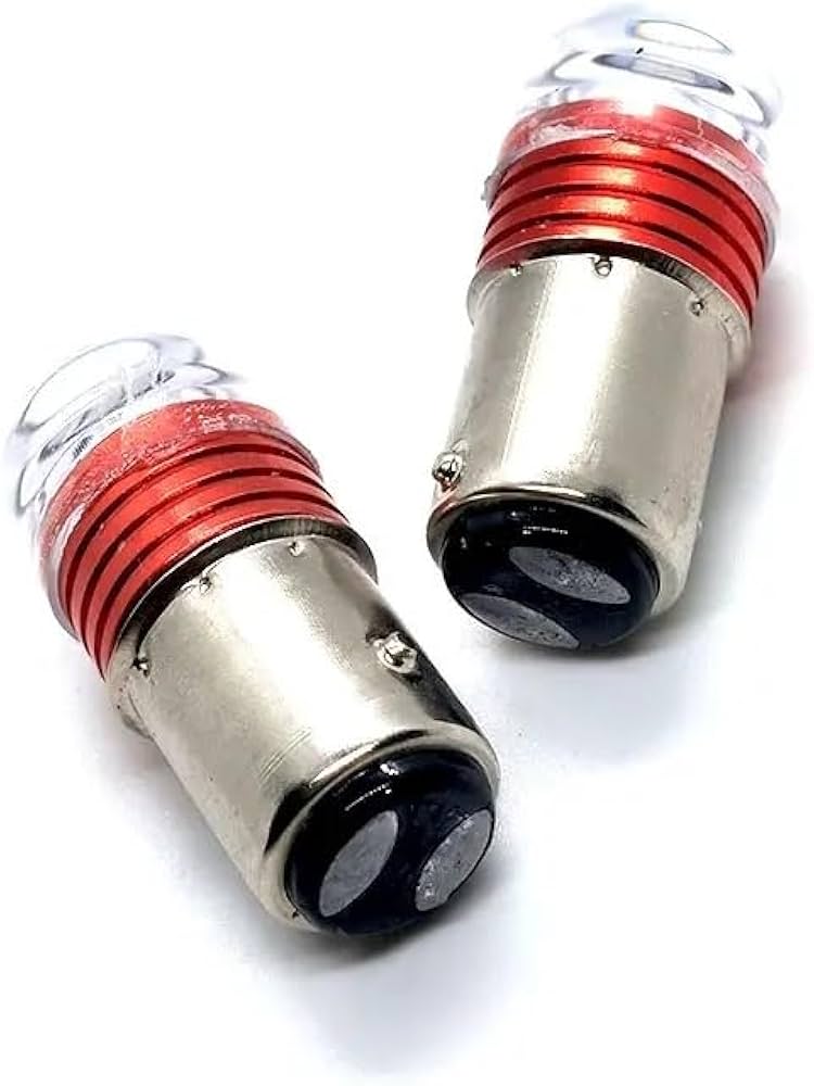 Back Brake Tail Light LED Parking Bulb (Universal for Car and Bikes, Pack of 2, Red