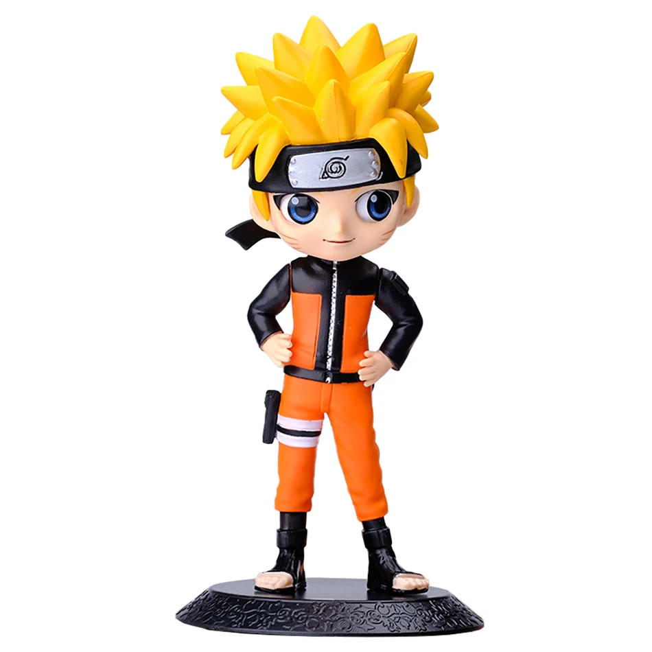 Bandai Naruto Anime Figure Shippuden Uchiha Sasuke Hatake Kakashi Namikaze Minato Action Figure Collection Model Toys