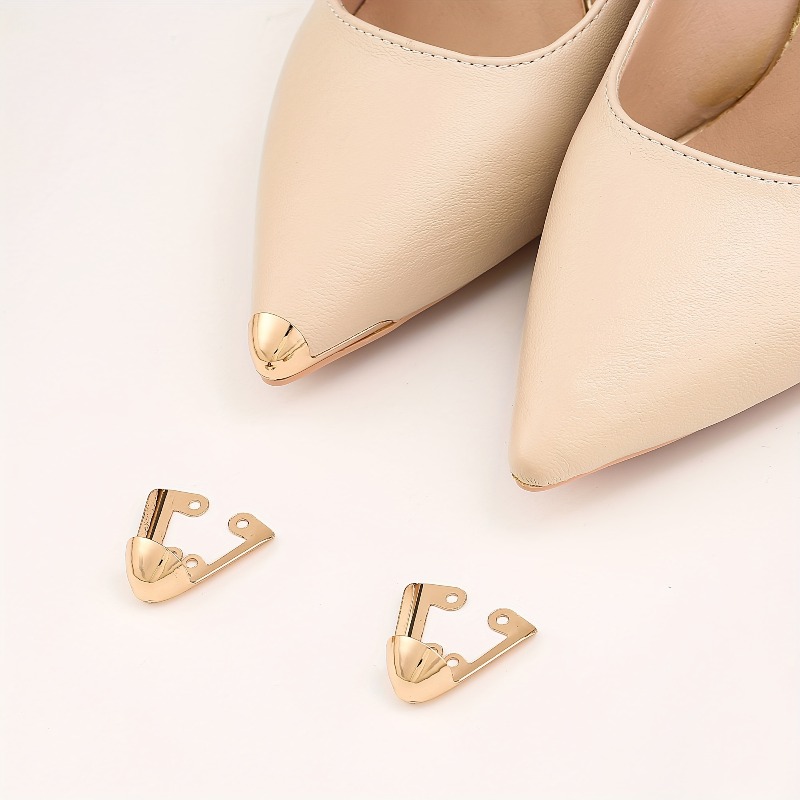 1Pair Anti-Kick Metal Toe Caps for High Heels - Durable Iron, Stylish Shoe Accessories with Secure Fit, Heel Protection