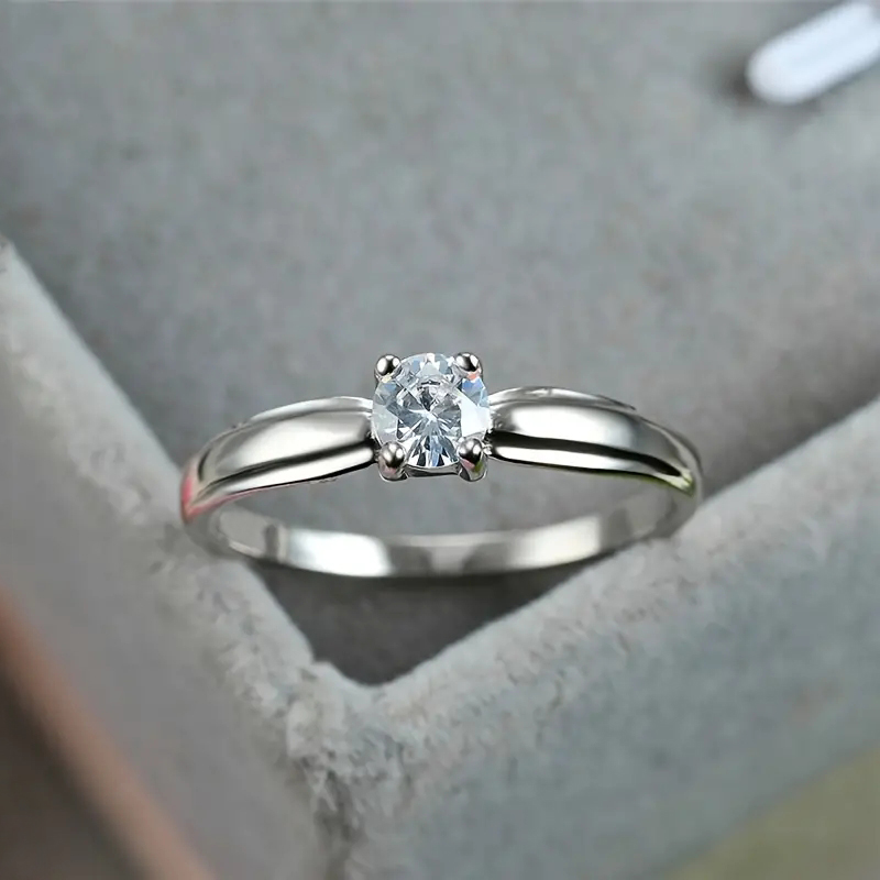 Huitan Eternity Women Wedding Rings Luxury Solitaire CZ Rings High Quality Engagement Rings for Lover Classic Jewelry