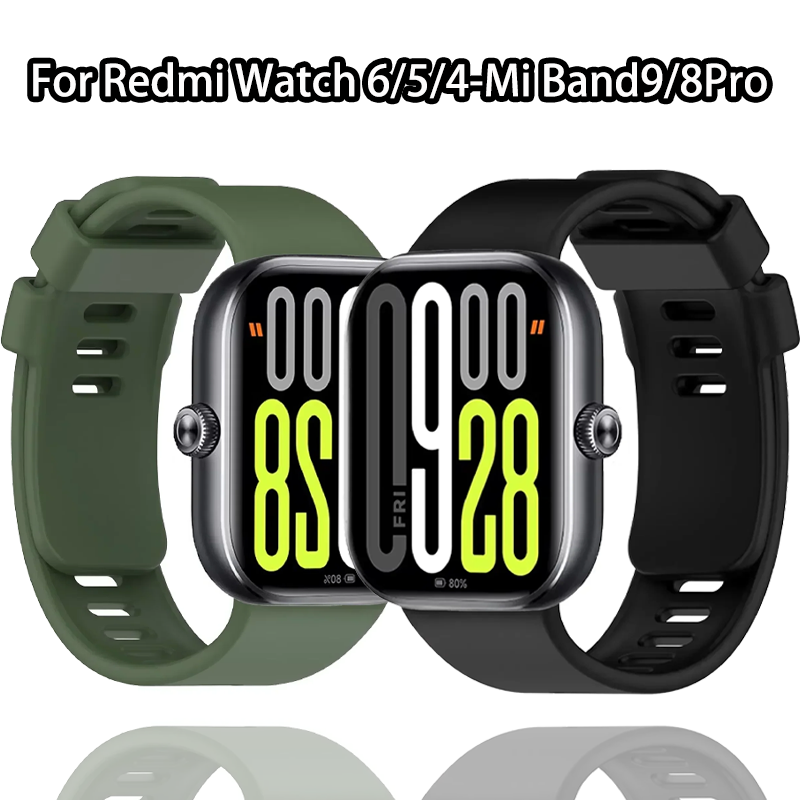 Wristband For Redmi Watch 6 5 4 Smartwatch Official Silicone Watchband Bracelet For Xiaomi Band 9Pro 8Pro Soft Original Correa