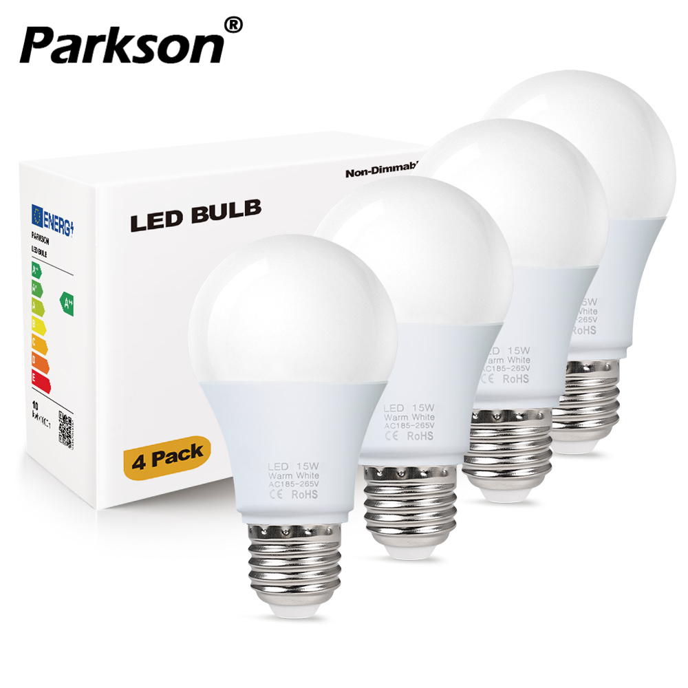 4Pcs LED Bulb AC 185V-265V E27 LED Lamp 18W 15W 12W 9W 6W LED Lights Bulb Saving Energy Spotlight Table Lamps Household Bulb