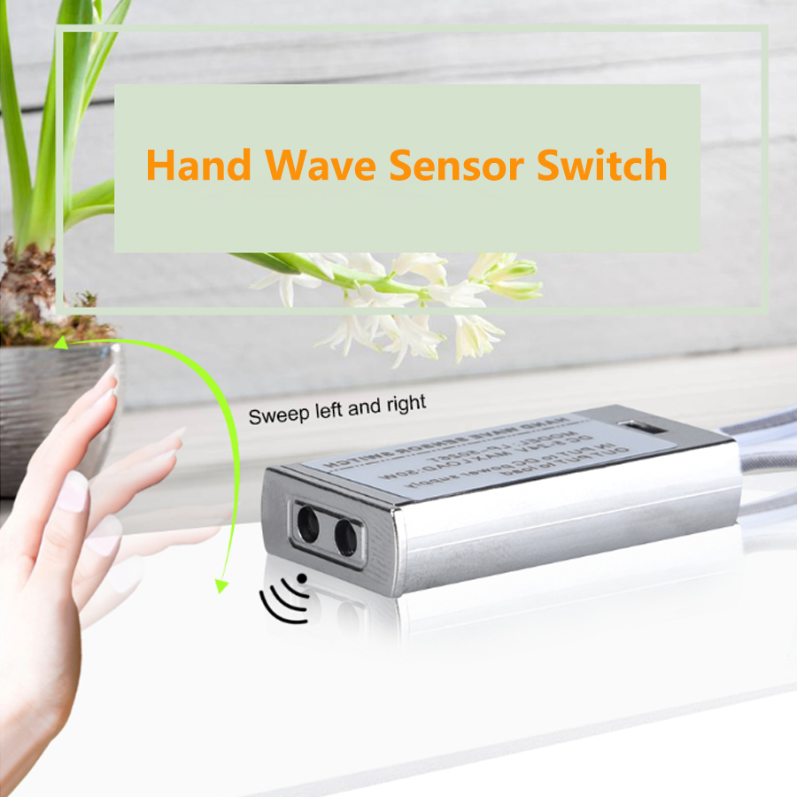 12V/24V IR Hand Sweep Sensor Switch Detector 5A Hand Wave Smart Motion Sensor Light Switch For LED Strip Closet Cabinet Light