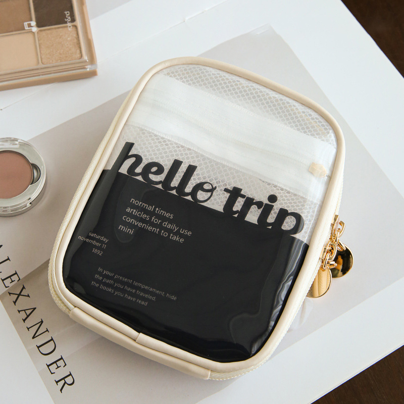 Transparent Travel Cosmetic Bag, Portable Mini Waterproof Cosmetic Lipstick Storage Bag, Multifunctional Clutch Bag