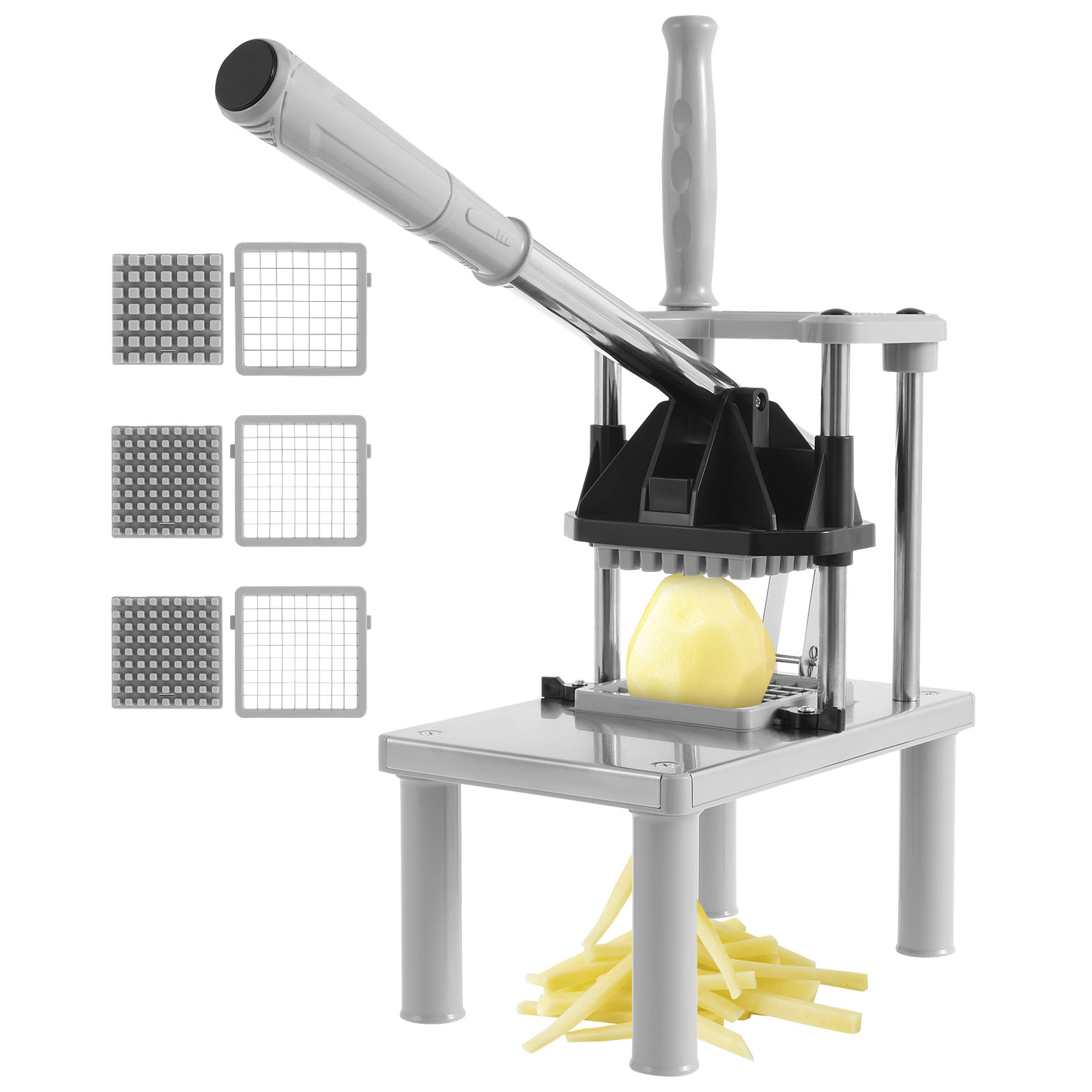 Vegetable Fruit Chopper Heavy Duty Stainless Steel Food Dicer Professional French Fry Cutter for Tomato Peppers Potato Mushroom