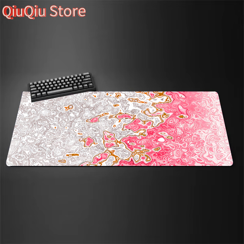 Pink Black White Art Gaming Mouse Pad Computer Keyboard Table Pad XXL Landslide Edge Friend Boyfriend 900x400 Mousepad