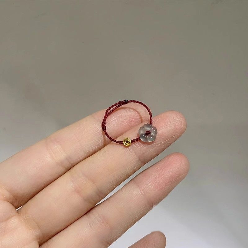 Senior Minimalist Flower Coin Woven Ring Geometric Twisted Hollow Ring For Women Female Charm Party Wedding Jewelry