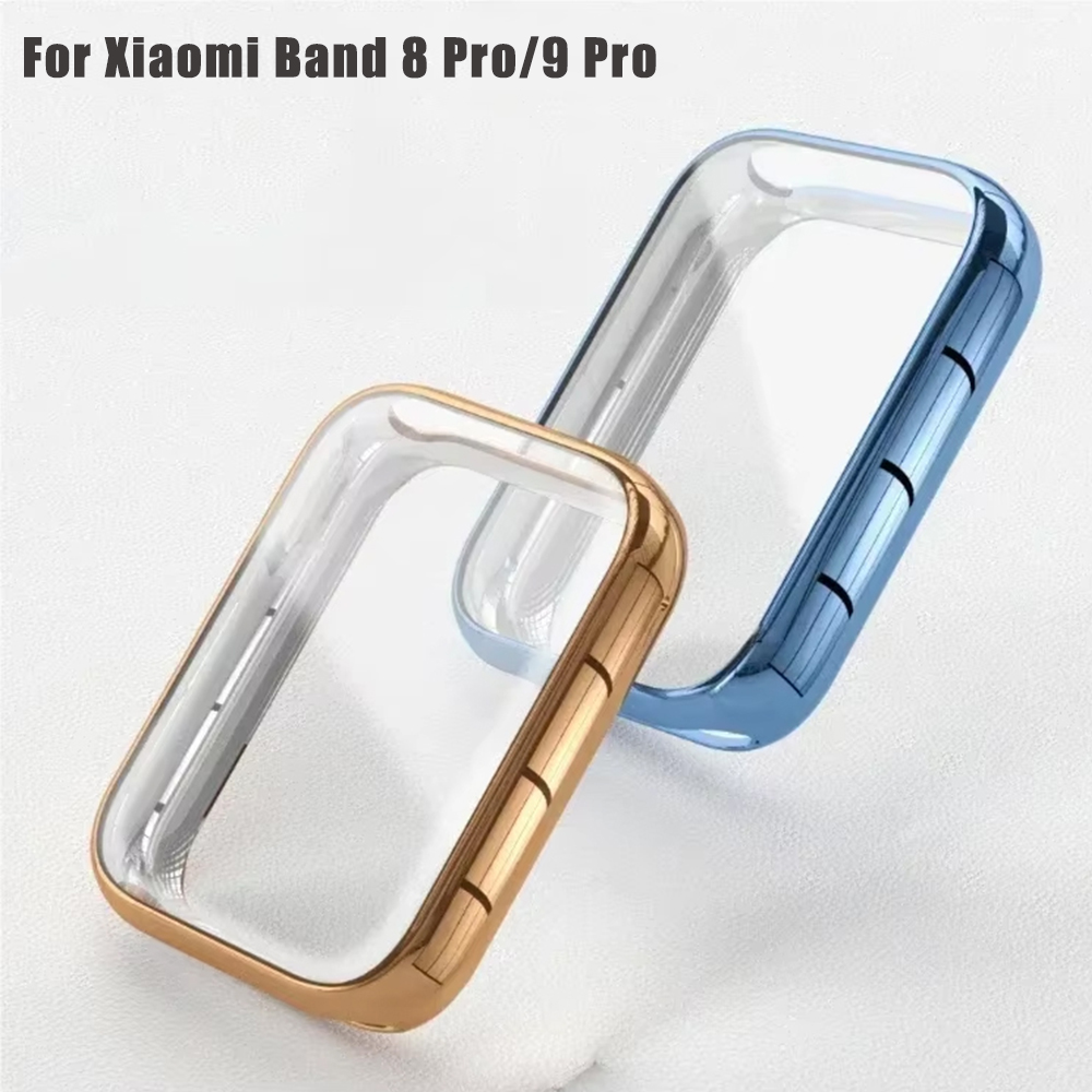 New Plating TPU Case for Band 8Pro 9Pro Smart Band Full Cover Tempered Glass Screen Protector for Band 9 Pro Cover