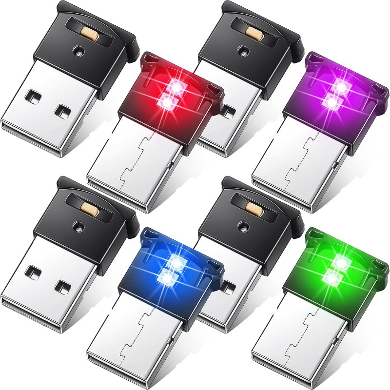 1/2pcs USB Ambient Light LED RGB Ambient Light Mini 8 Color Variable for Car Laptop Keyboard Atmosphere Smart Night Light lightify