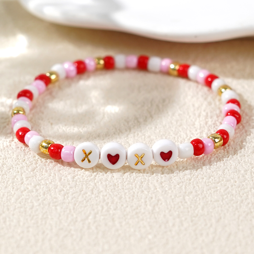 Go2boho Custom Round Beaded Bracelets Boho Handcrafted Multi Color Circulate Design Jewelry Lovely Heart Fashion 2024 New