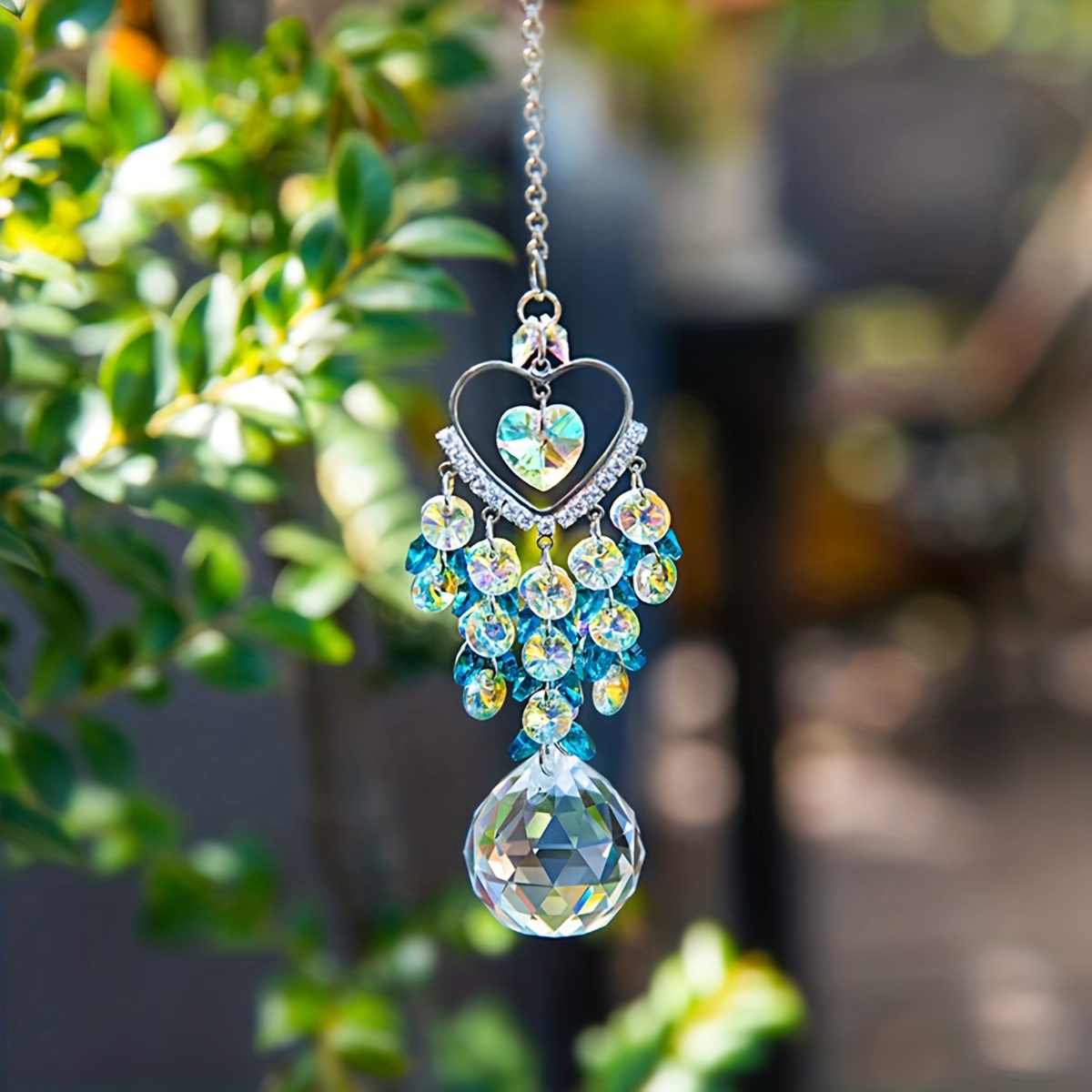 1pc satellite diamond crystal sun catcher prism ball pendant car hanging home decor pendants