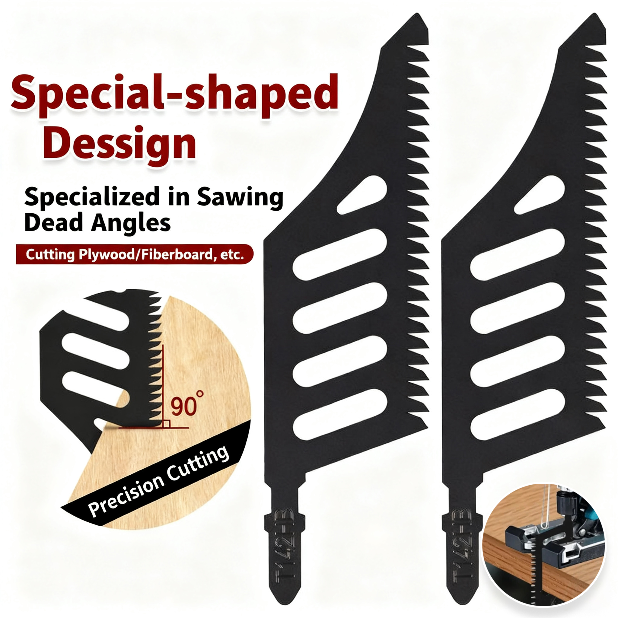 TShank Jigsaw Blades For Wood Cutting Curved Saw Blade Teeth Power Tool Accessories For Woodworking Crafts