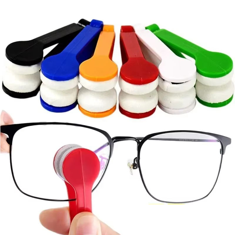 1-10pcs Glasses Cleaning Wiper Portable Multi Functional Mini Glasses Cleaning Brush Sunglasses Glasses Microfiber Wiping Tool