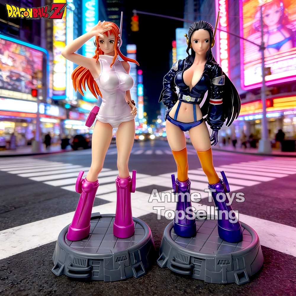 26cm/10.23in Anime One Piece Action Figure Robin Figure Nami Figure PVC Toys Statue Model Collectible Toys